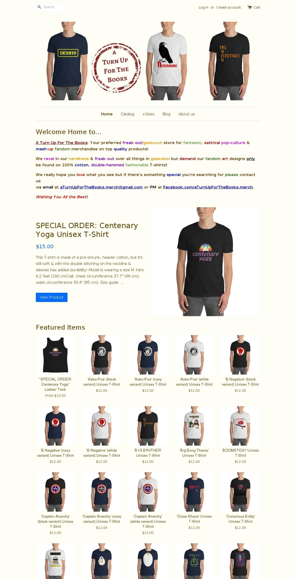 aturnupforthebooks.com shopify website screenshot