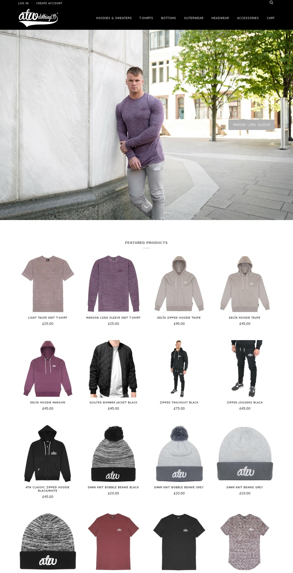 atwclothingdesign.com shopify website screenshot