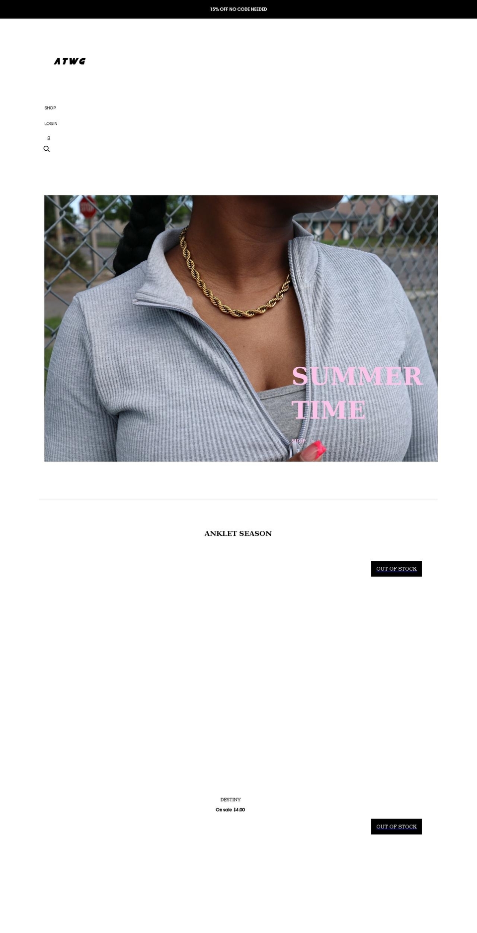 atwgrls.com shopify website screenshot