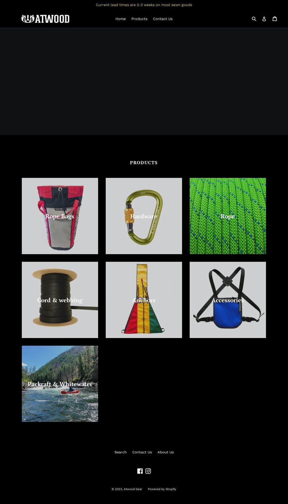 atwoodgear.com shopify website screenshot