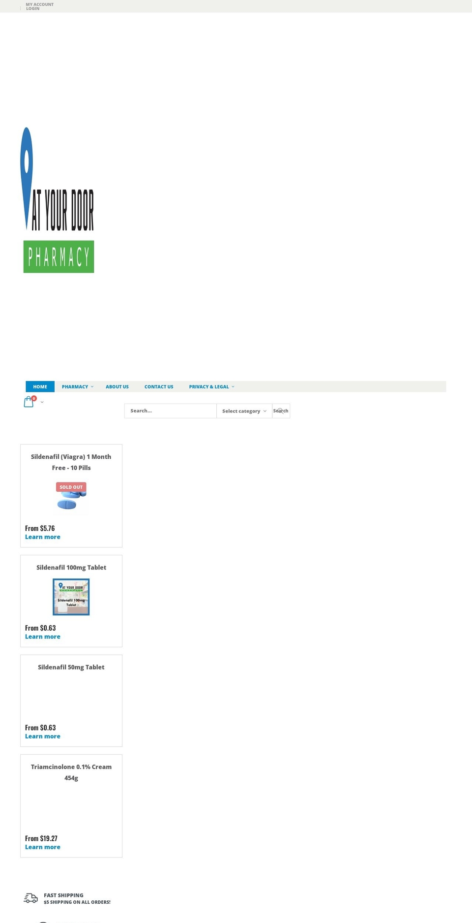 atyourdoorpharmacy.com shopify website screenshot