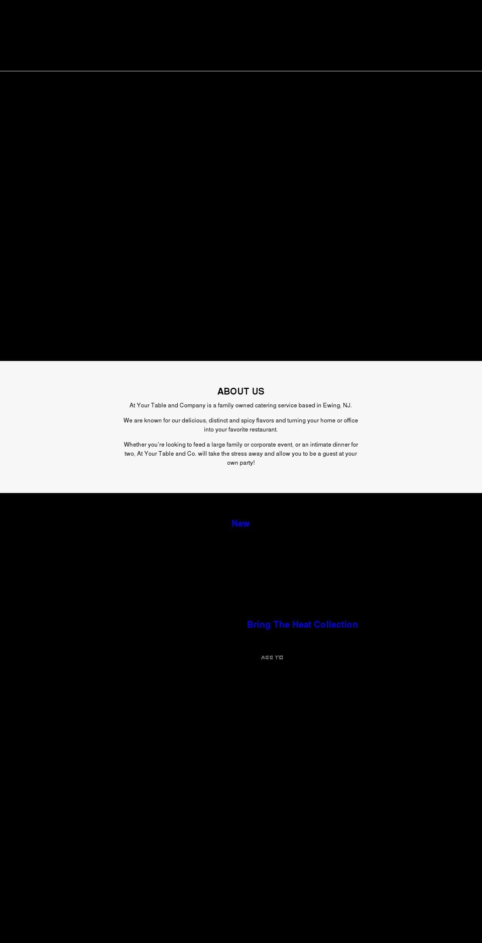 atyourtableandco.com shopify website screenshot