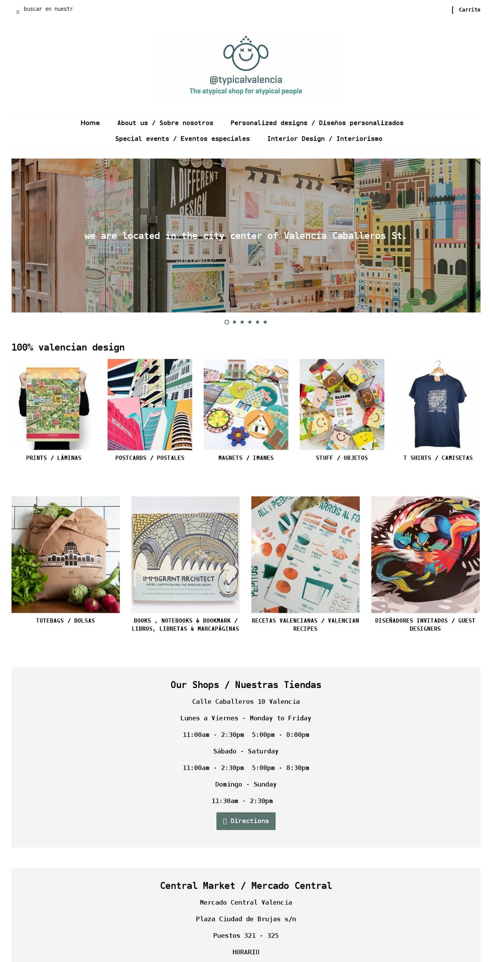 atypicalvalencia.com shopify website screenshot