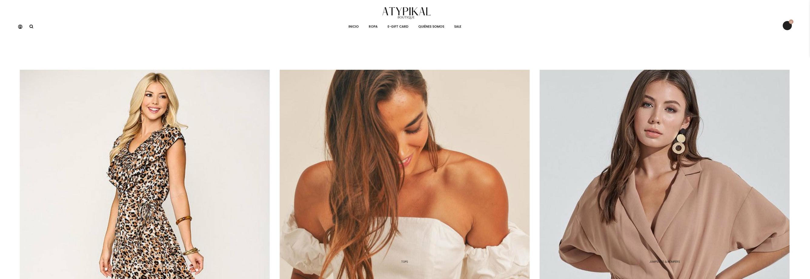 atypikalboutique.com shopify website screenshot