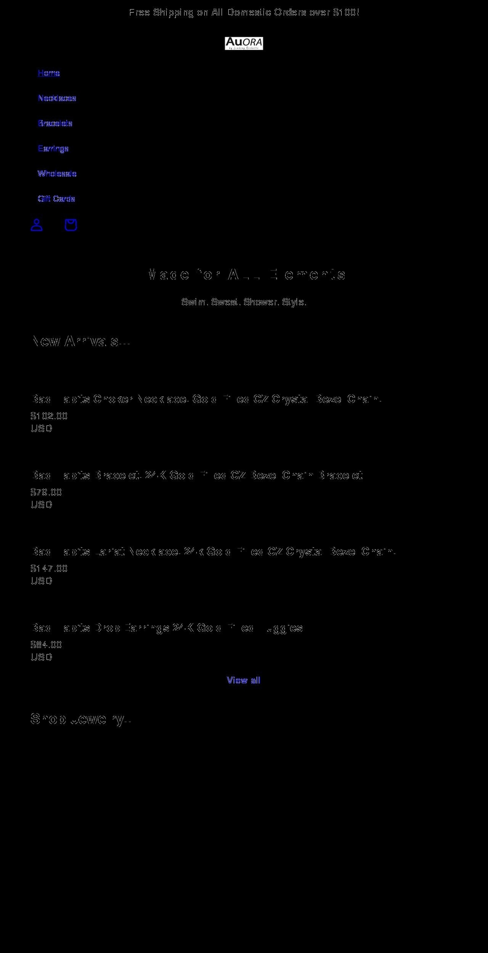 au-ora.com shopify website screenshot