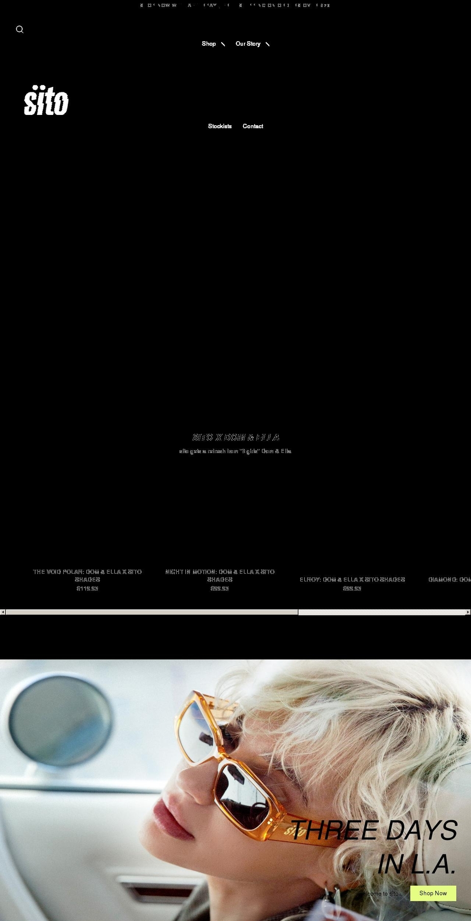 au.sitoshades.com shopify website screenshot