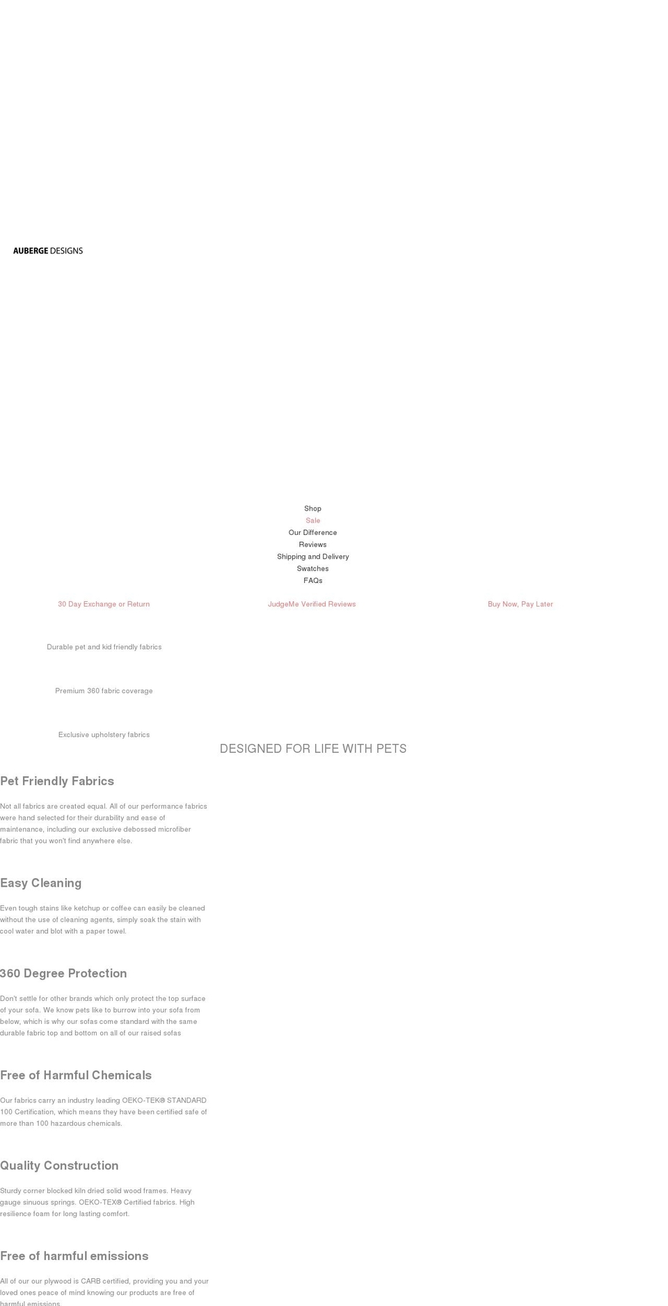 auberge-designs.myshopify.com shopify website screenshot