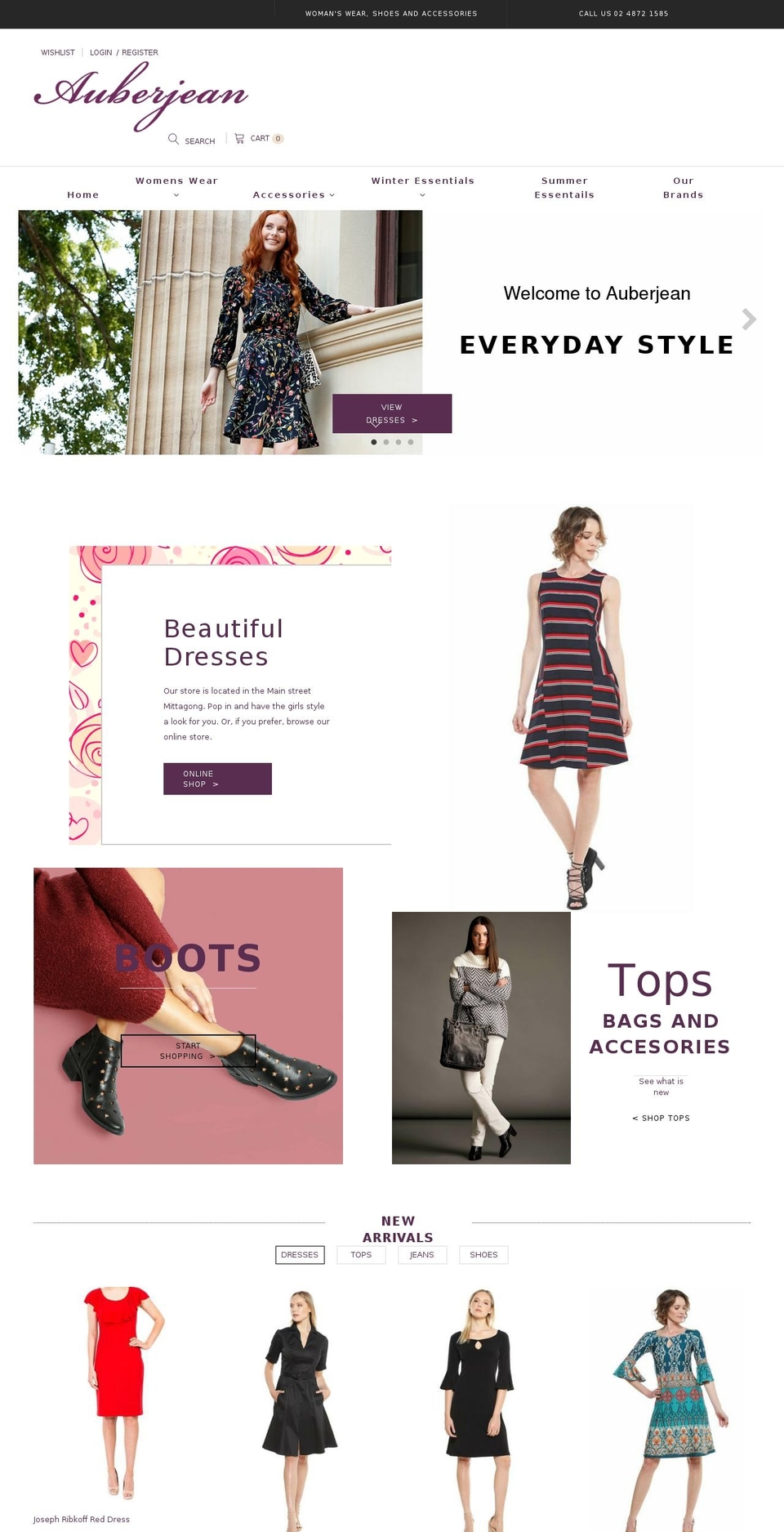 auberjean.com.au shopify website screenshot
