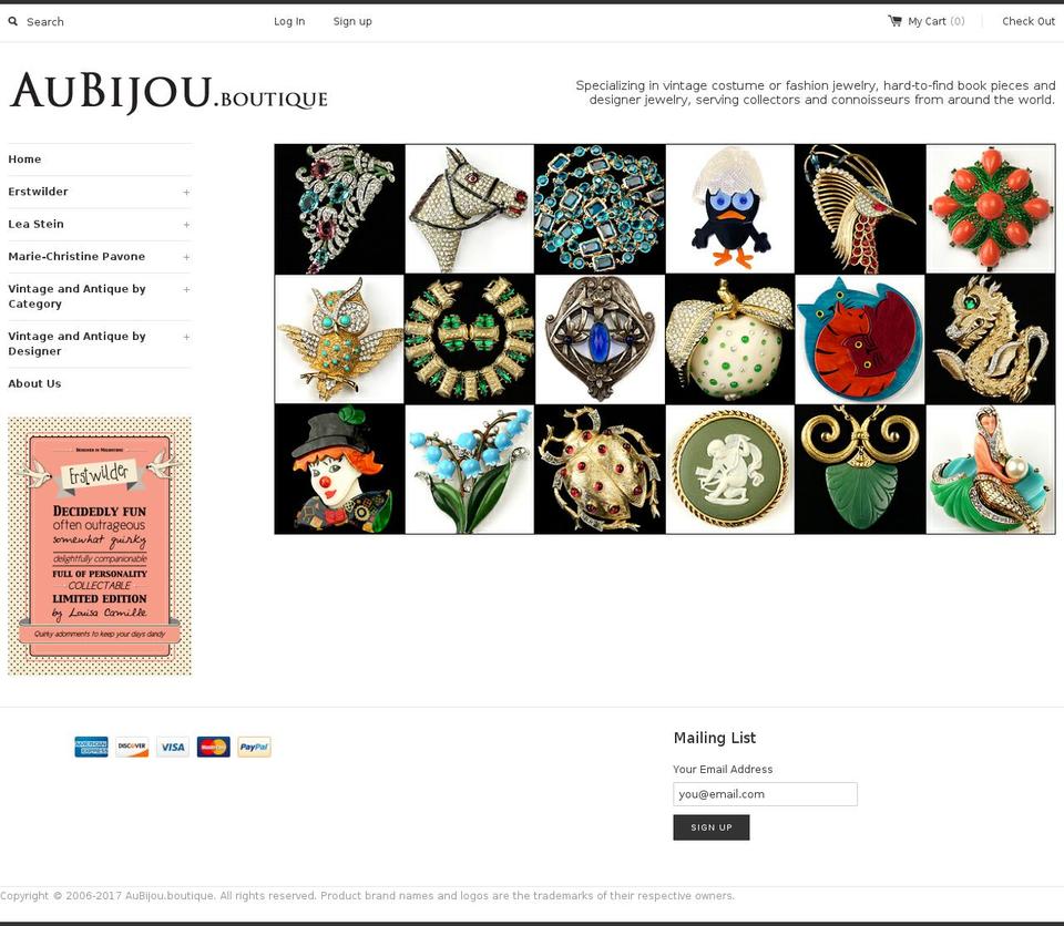 aubijou.boutique shopify website screenshot