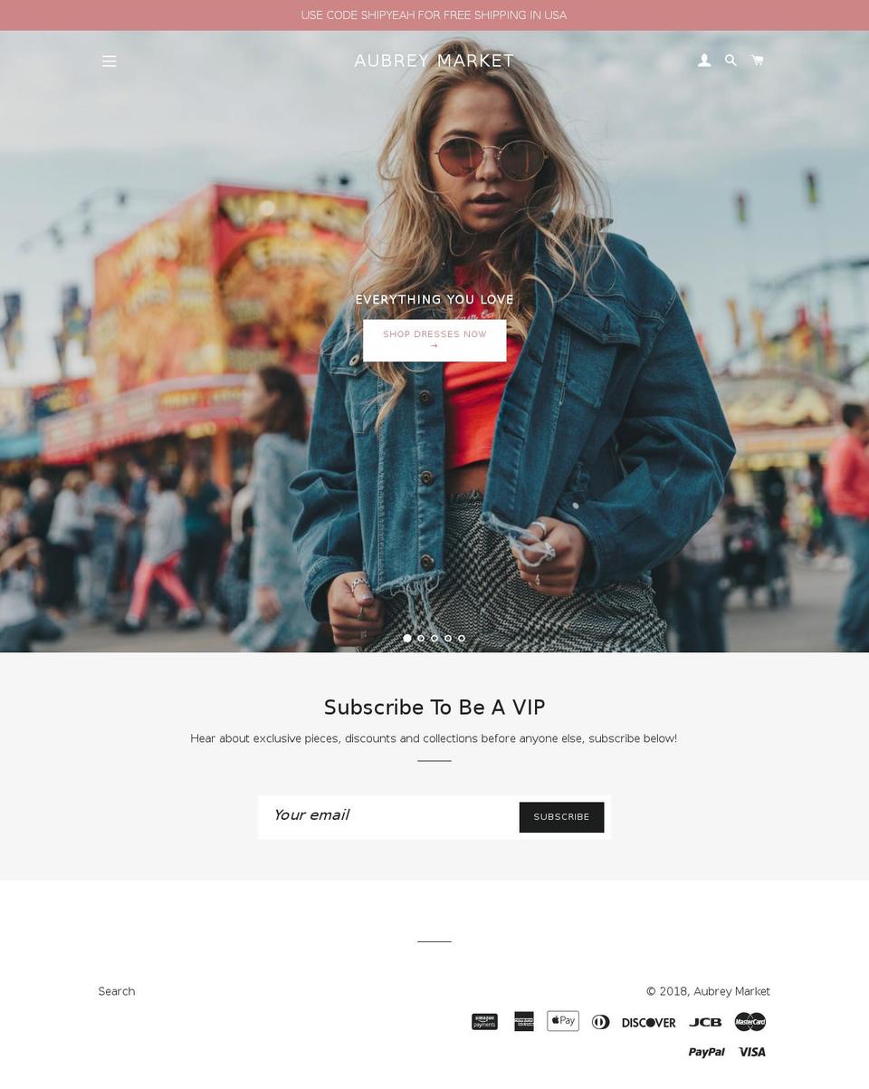 aubreymarket.com — Shopify storefront screenshot