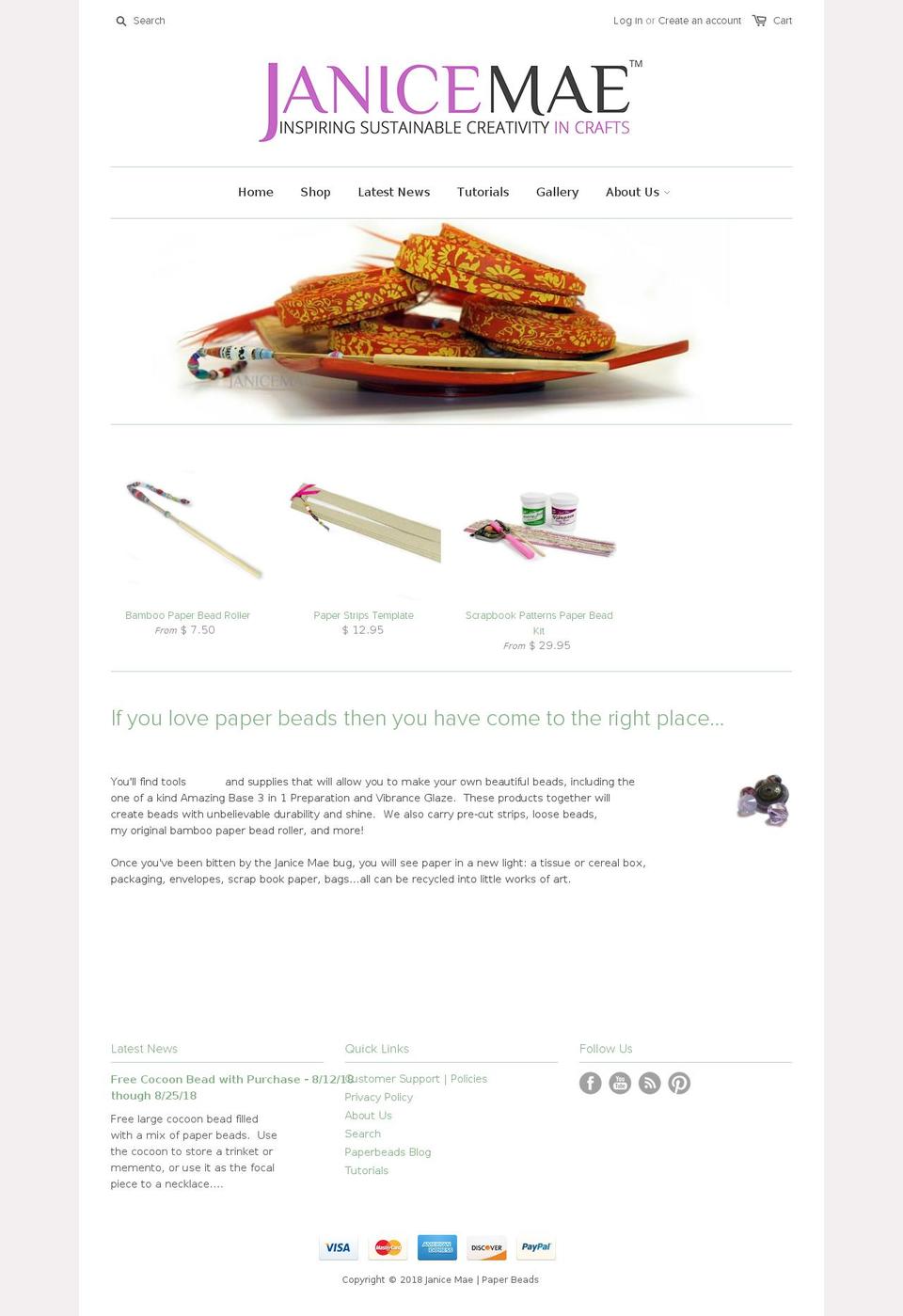 aubreysbeads.com — Shopify storefront screenshot