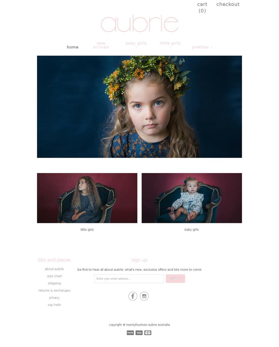 aubrie.com.au shopify website screenshot