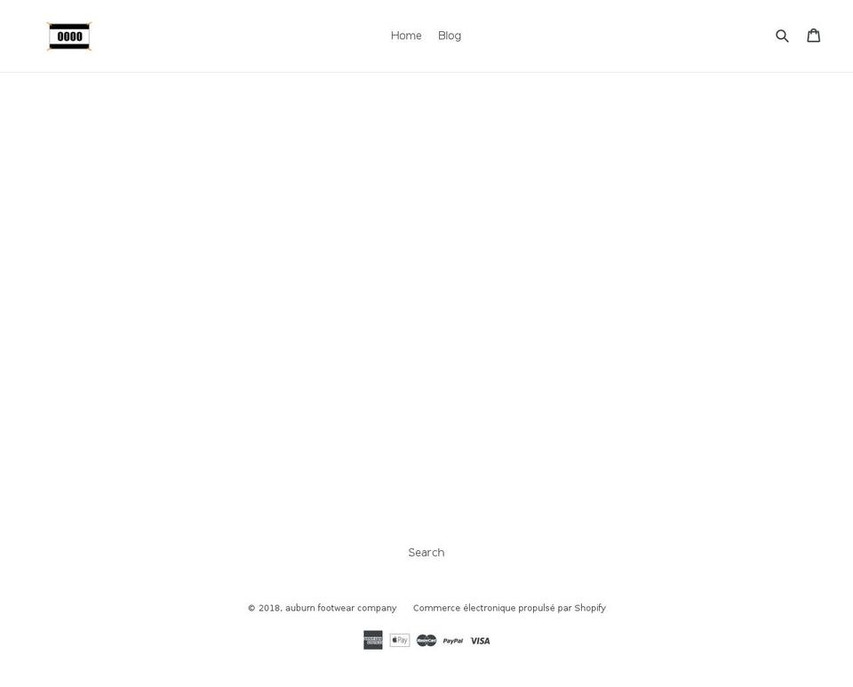 auburnfootwearcompany.com — Shopify storefront screenshot