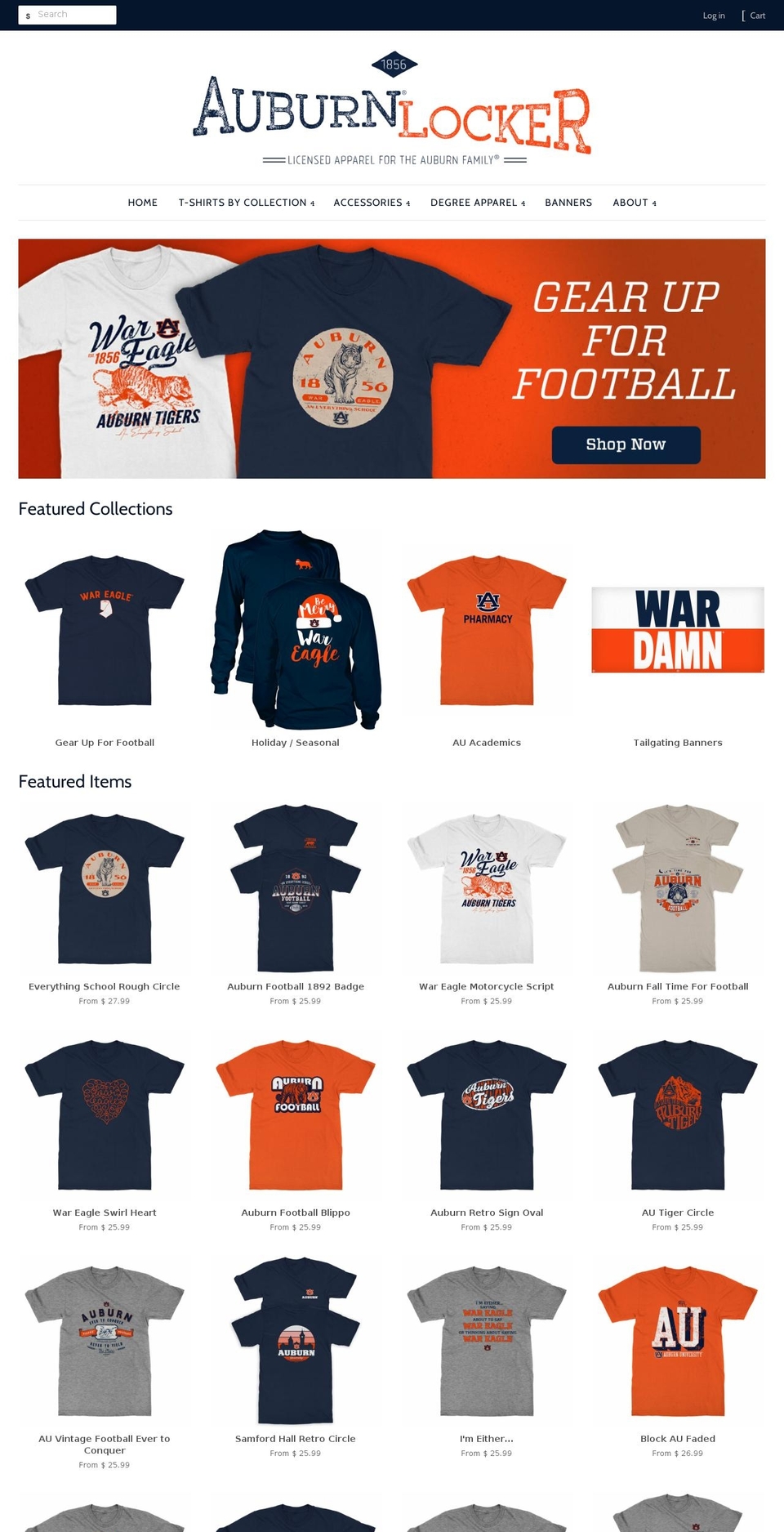 auburnlocker.com — Shopify storefront screenshot