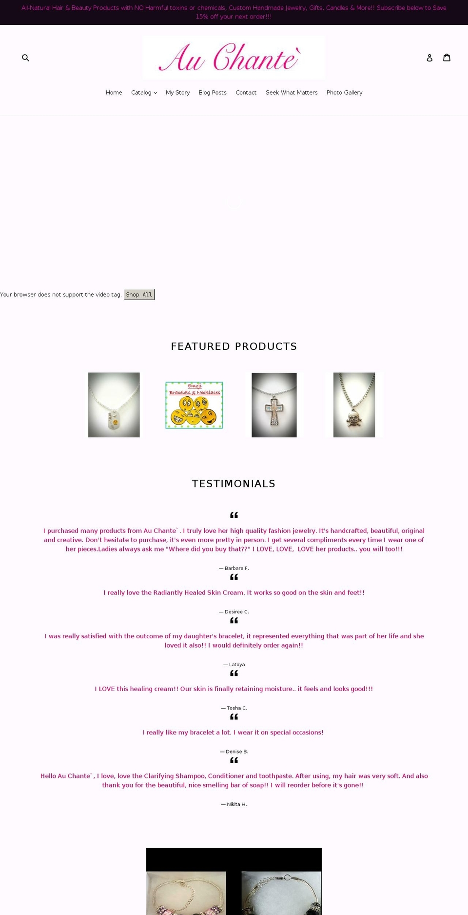 auchantenow.com — Shopify storefront screenshot