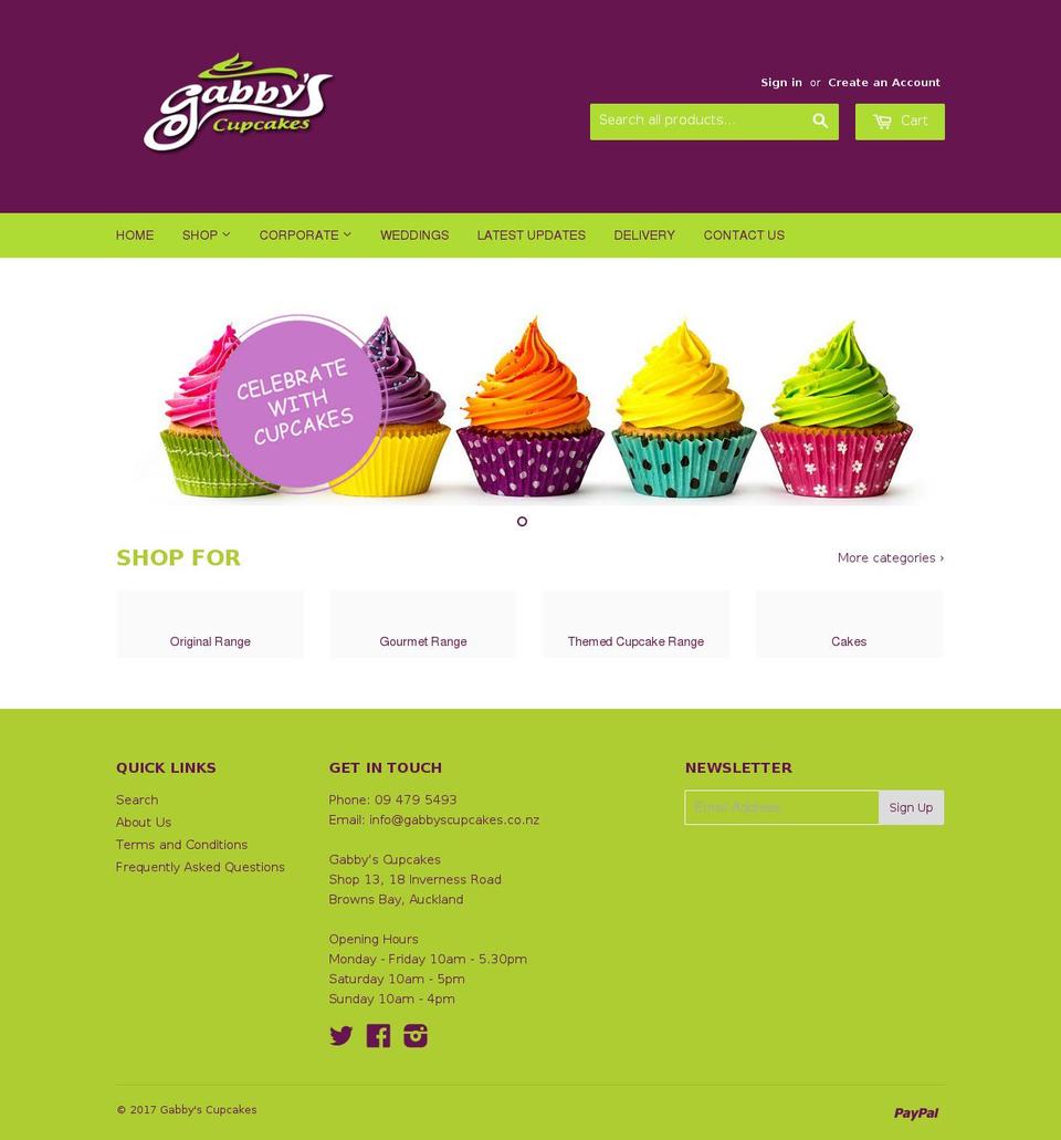 aucklandcupcakes.com shopify website screenshot