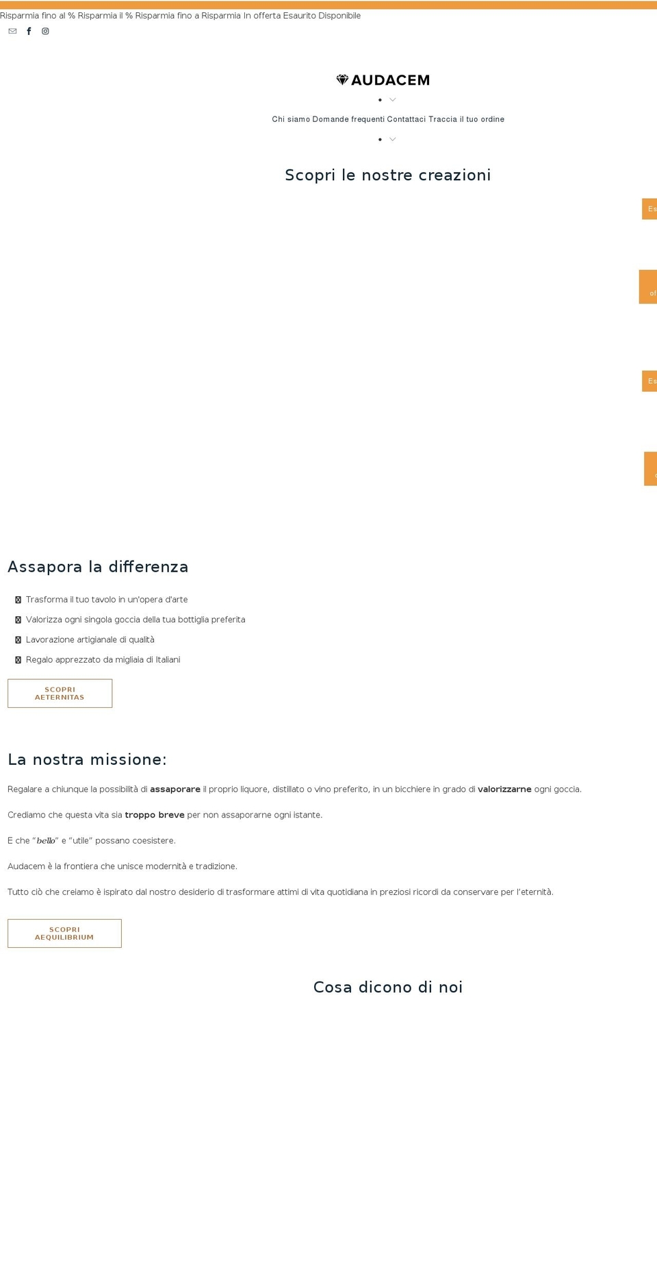 audacem.com shopify website screenshot