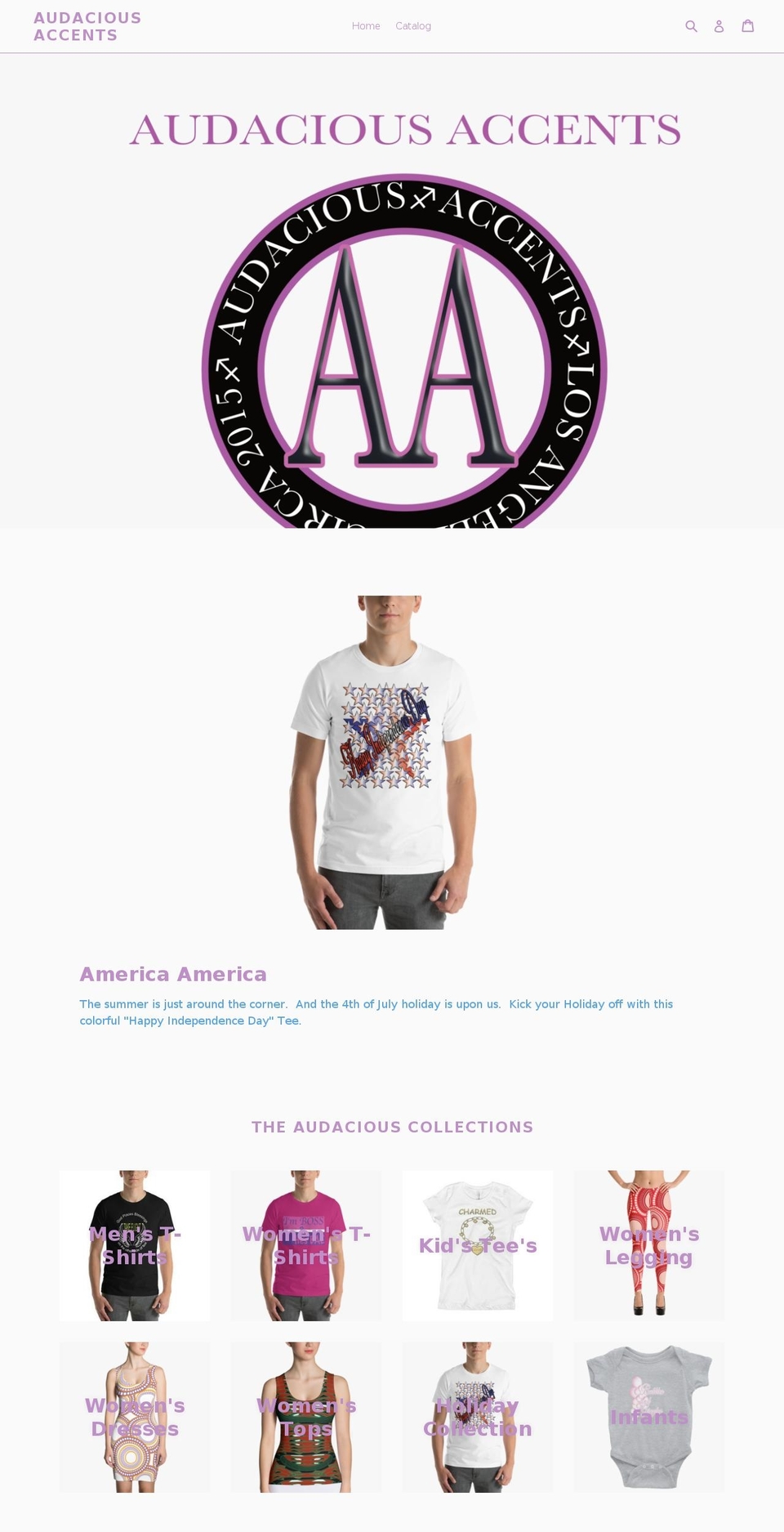 audaciousaccents.com — Shopify storefront screenshot