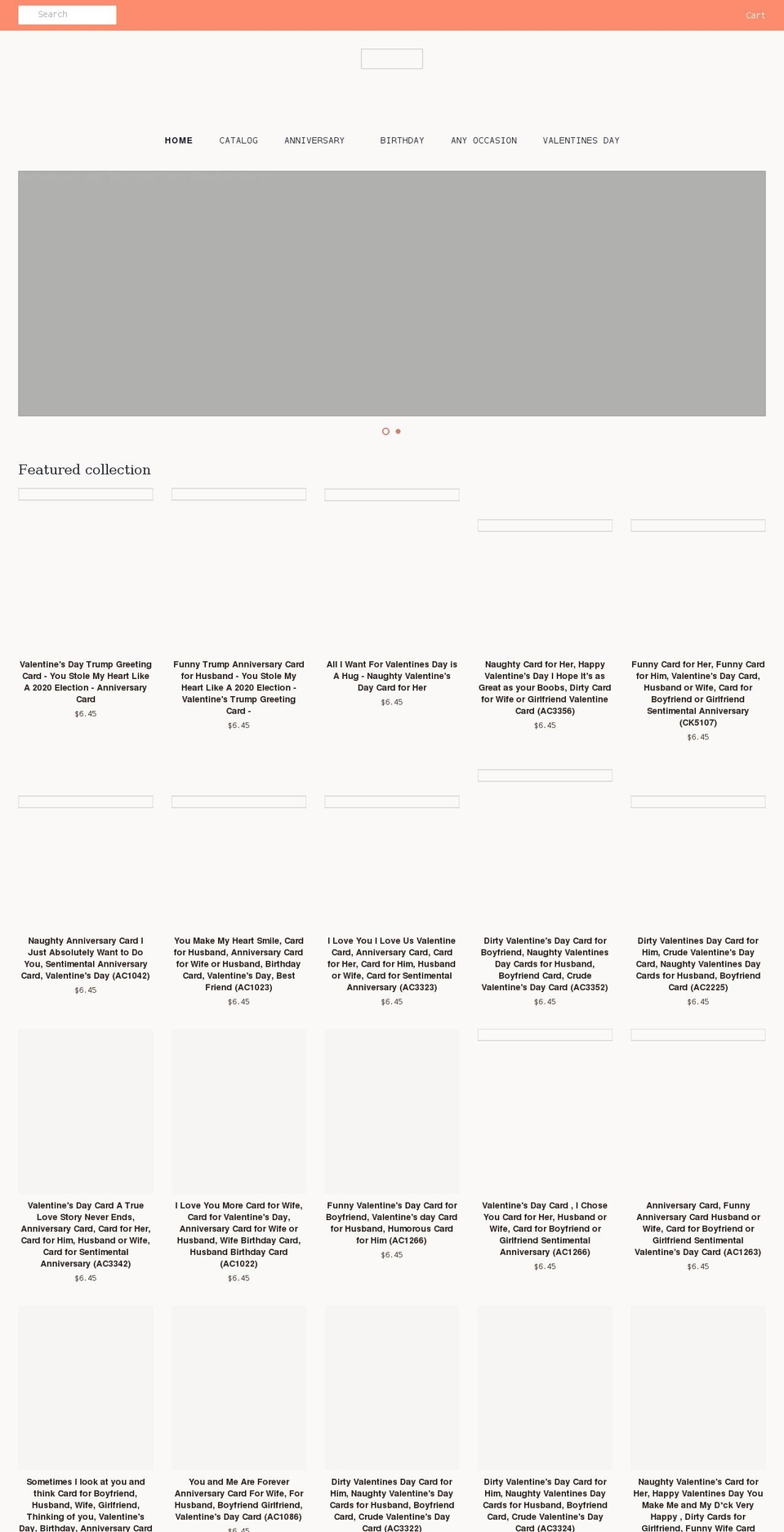 audaciouscards.com shopify website screenshot