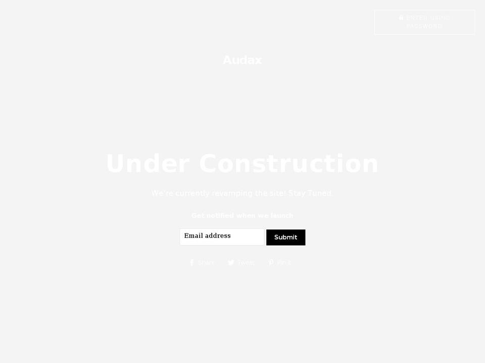 audaxshop.com shopify website screenshot