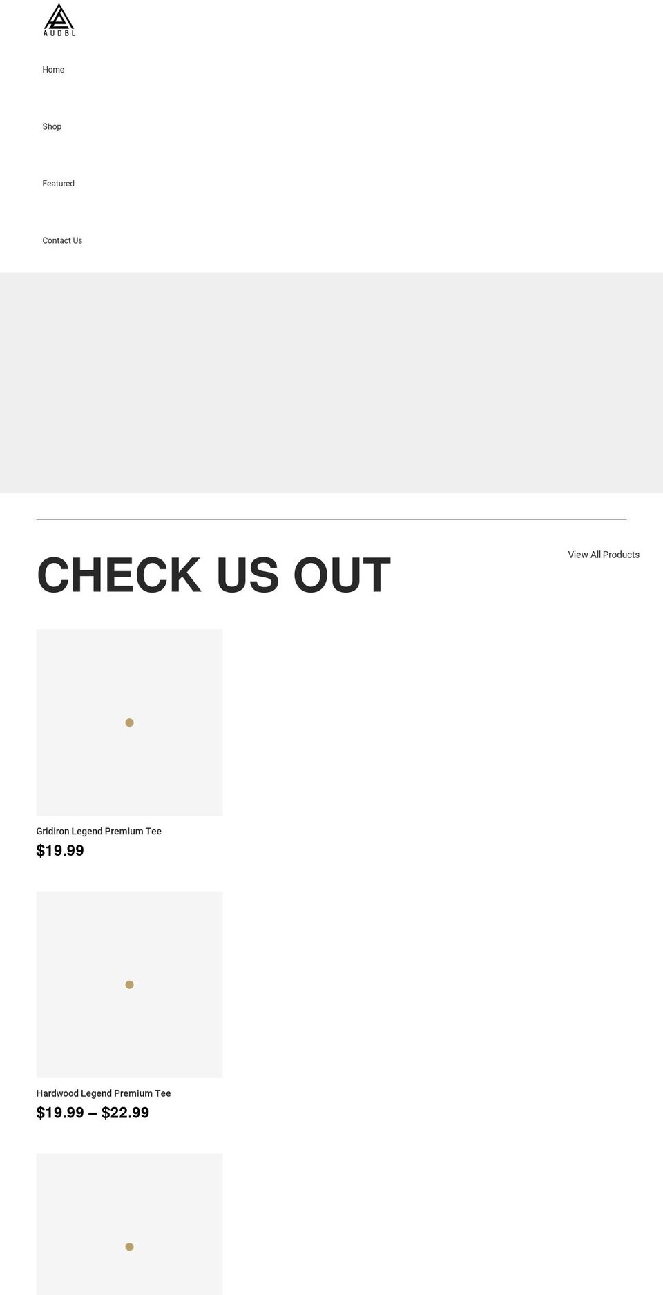 audblapparel.com shopify website screenshot