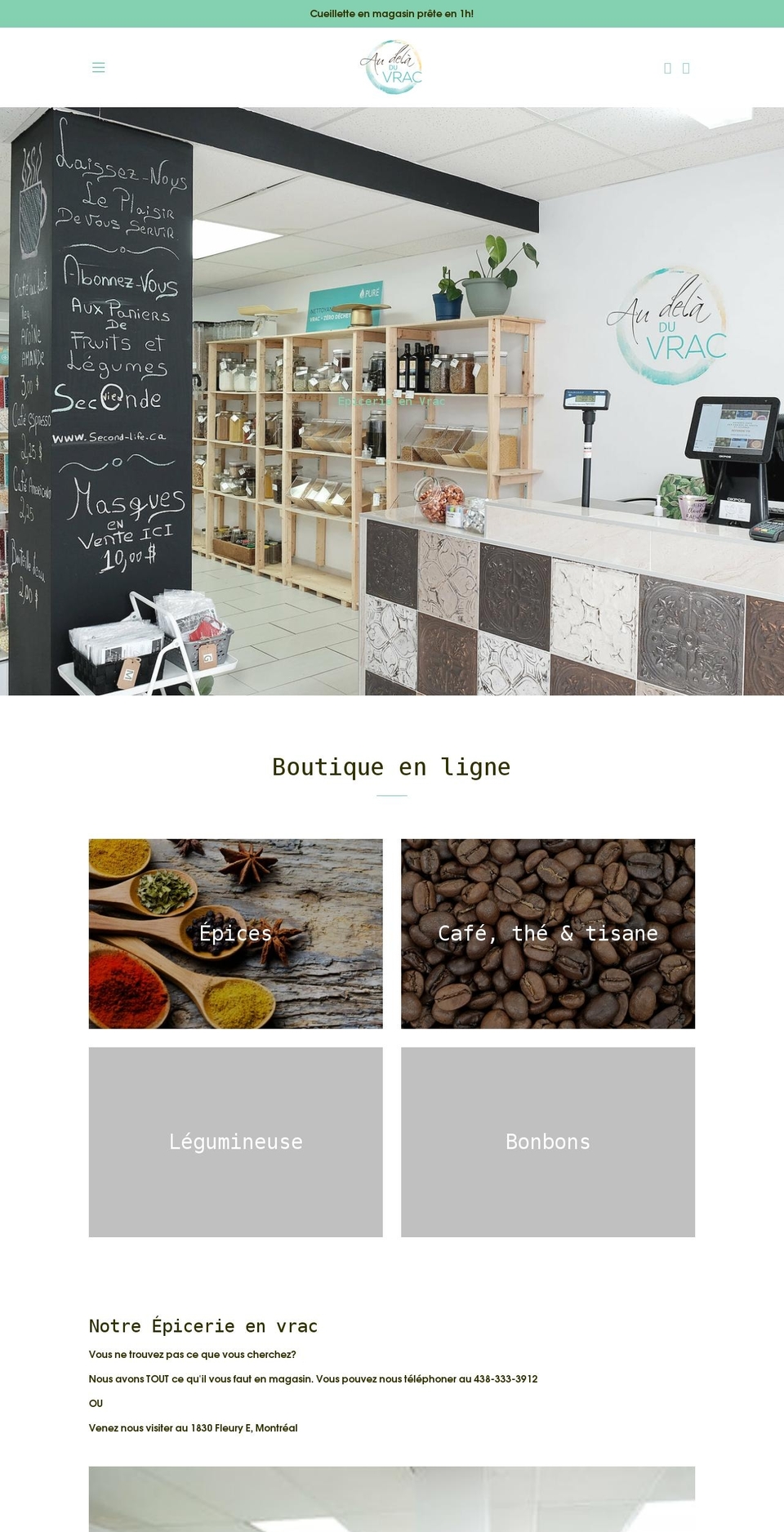 audeladuvrac.com shopify website screenshot