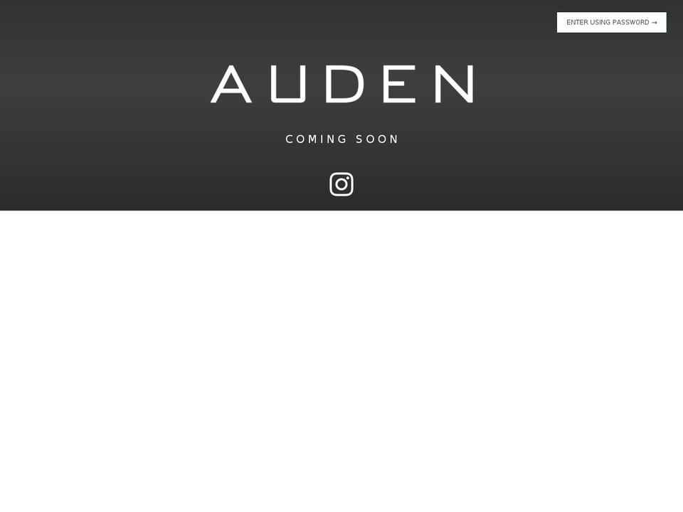 audenjewelry.com — Shopify storefront screenshot