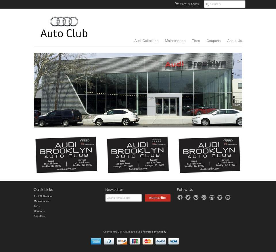 audiautoclub.com shopify website screenshot
