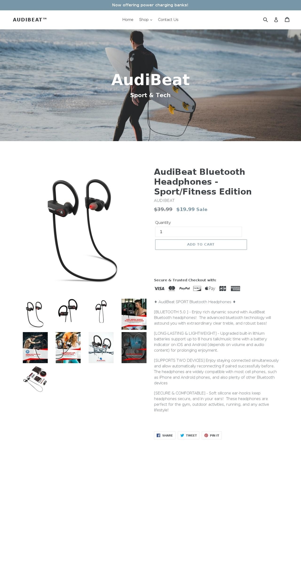 audibeat.com — Shopify storefront screenshot