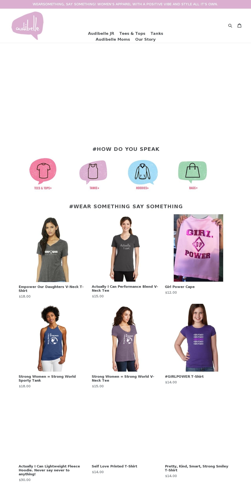 audibelle.com — Shopify storefront screenshot