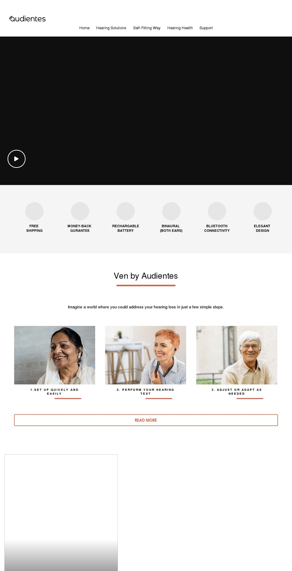 audientes.com shopify website screenshot