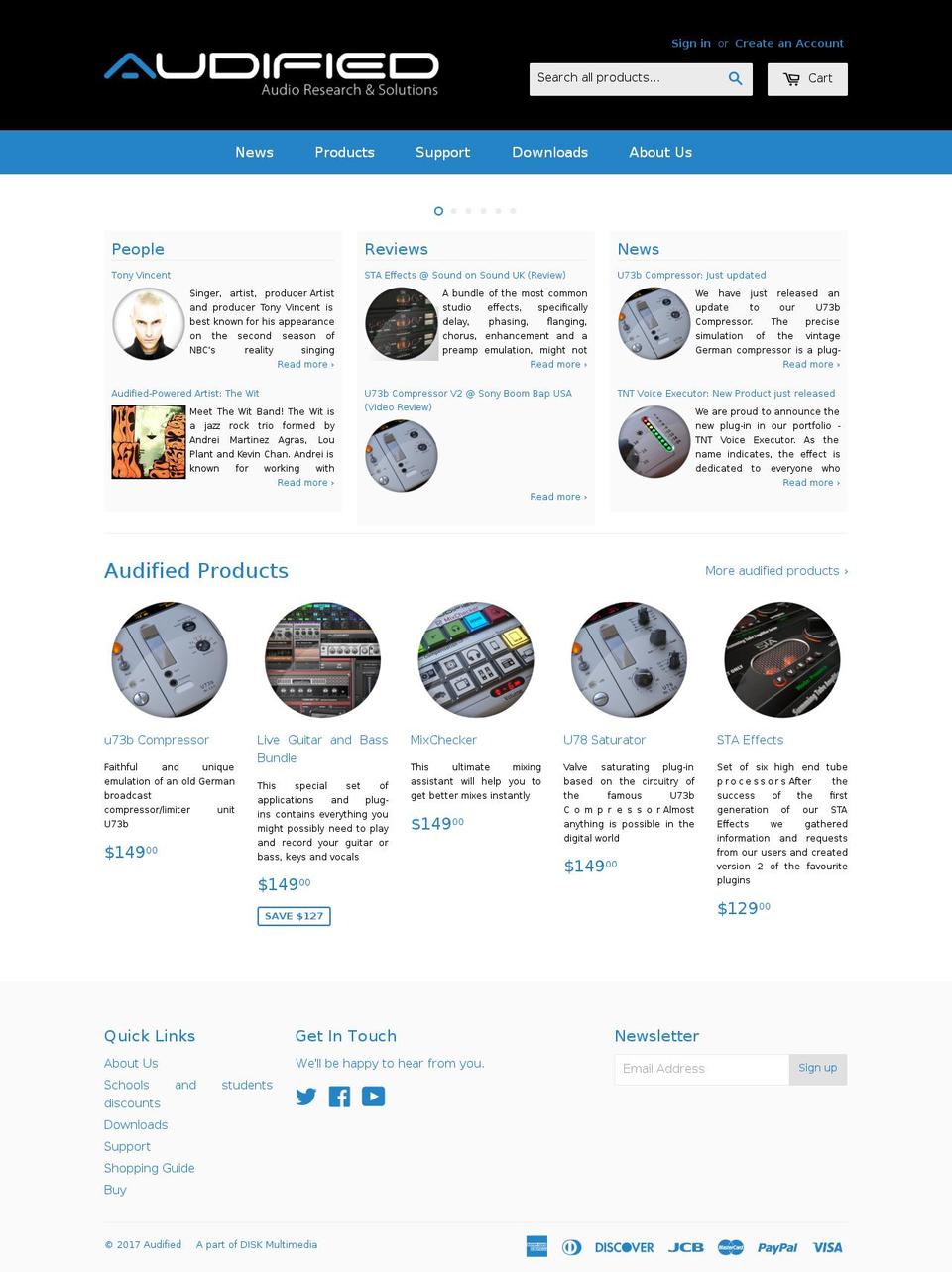 audiffex.com shopify website screenshot