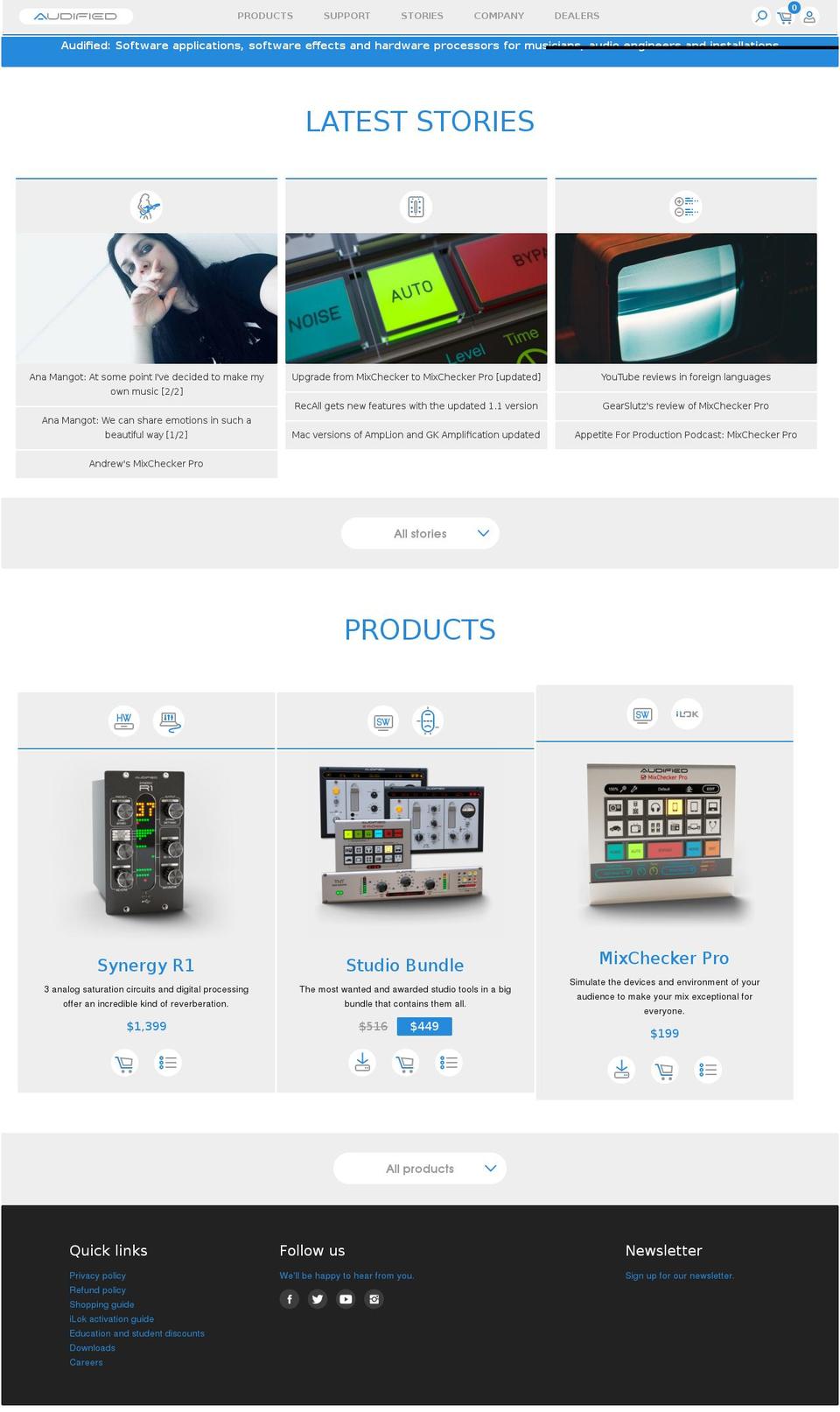 audified.net shopify website screenshot
