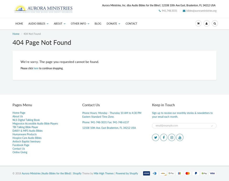 audio4blind.com shopify website screenshot