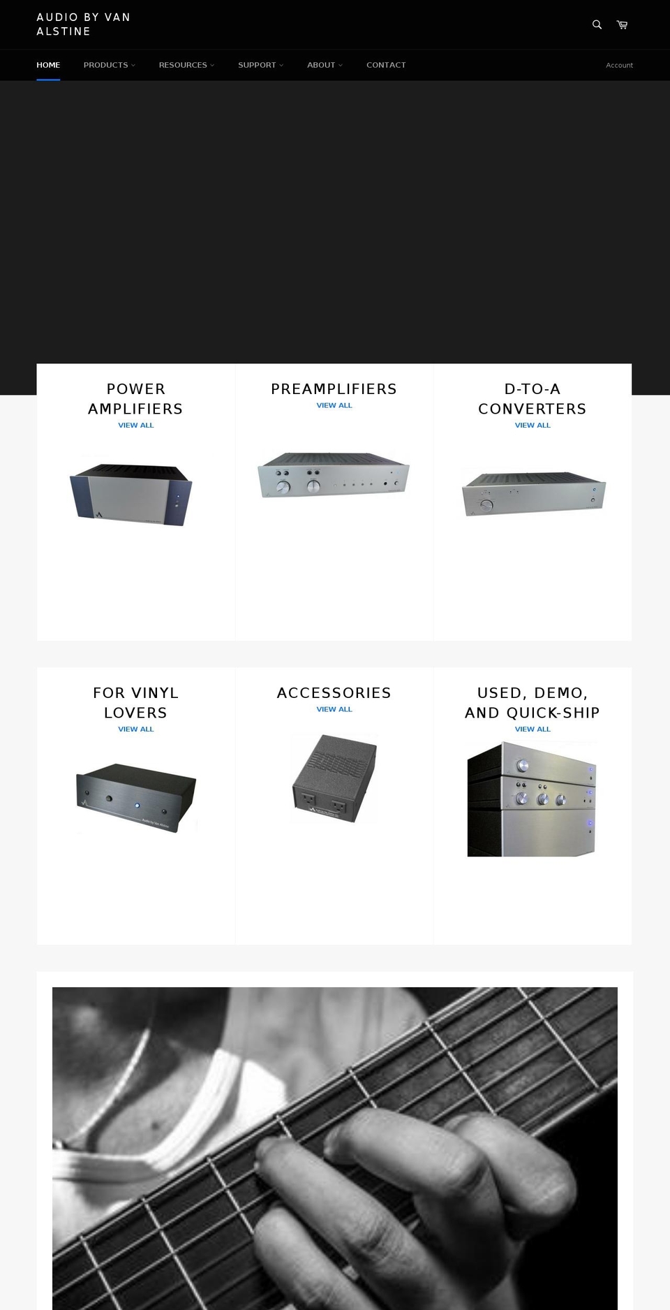 audiobyvanalstine.com — Shopify storefront screenshot