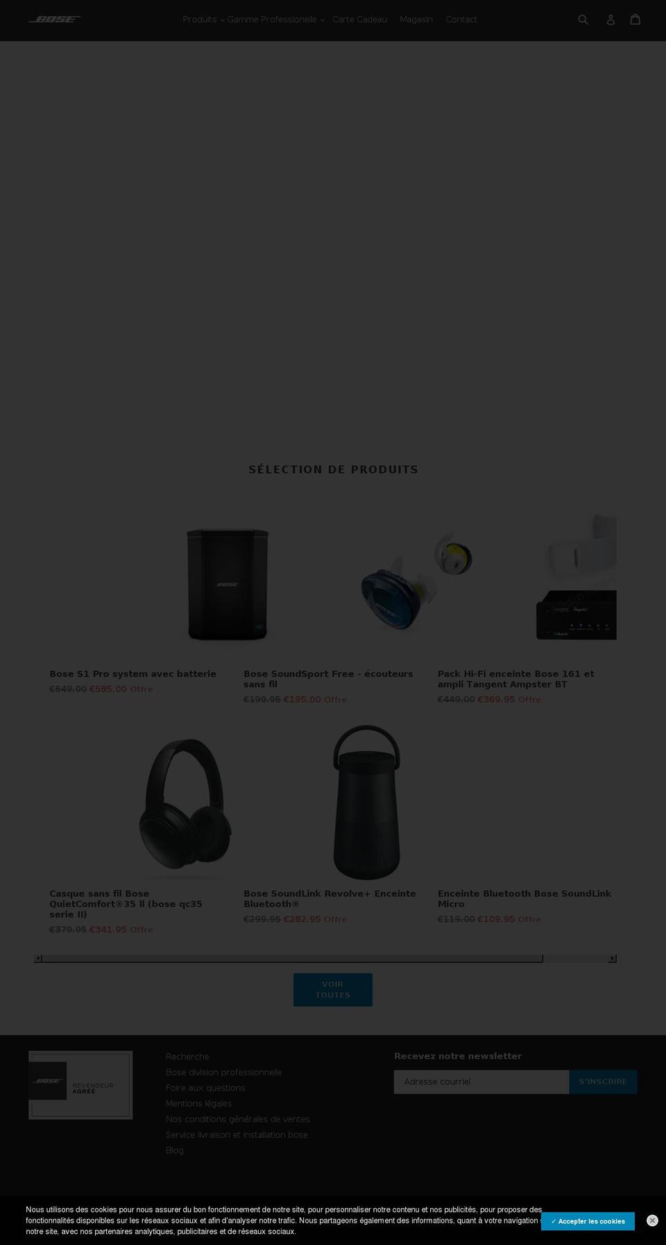 audioconnect.fr shopify website screenshot