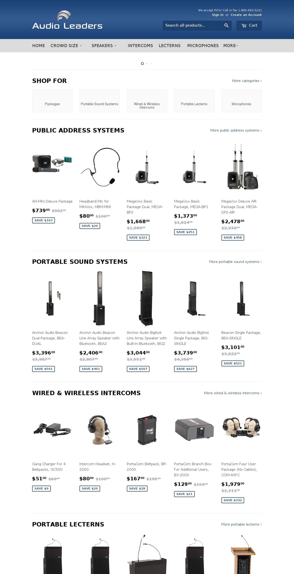 audioleaders.com shopify website screenshot