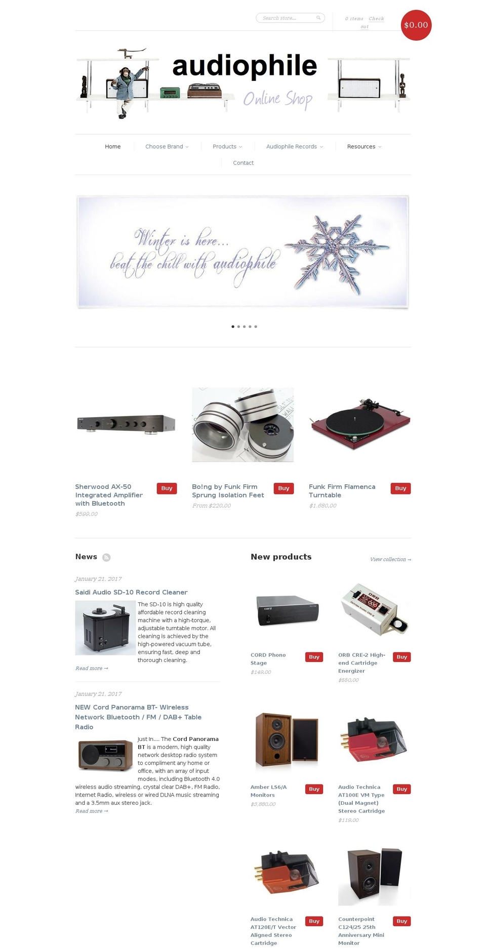 audiophile.com.au shopify website screenshot