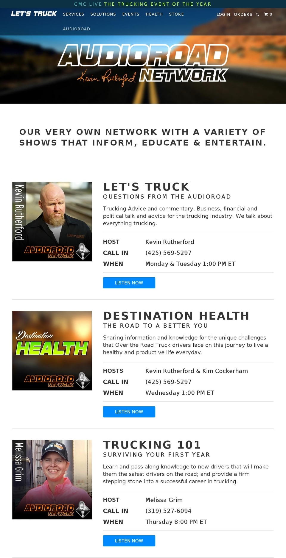audioroadnetwork.com shopify website screenshot
