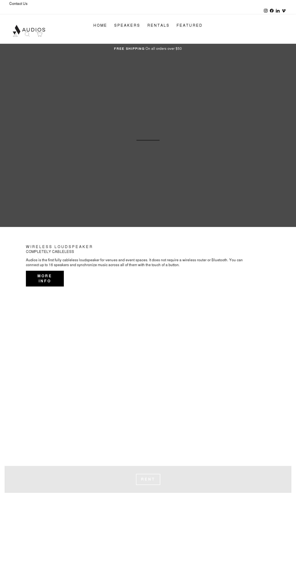 audios.com shopify website screenshot