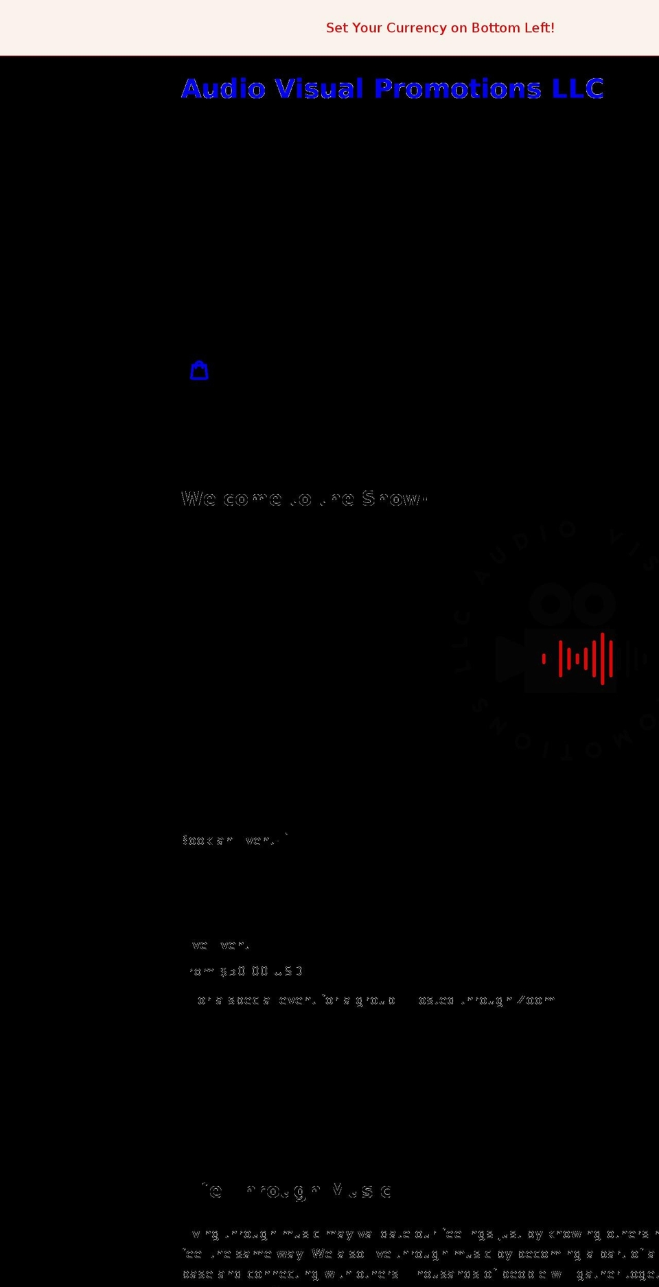 audiovisualpromo.com shopify website screenshot