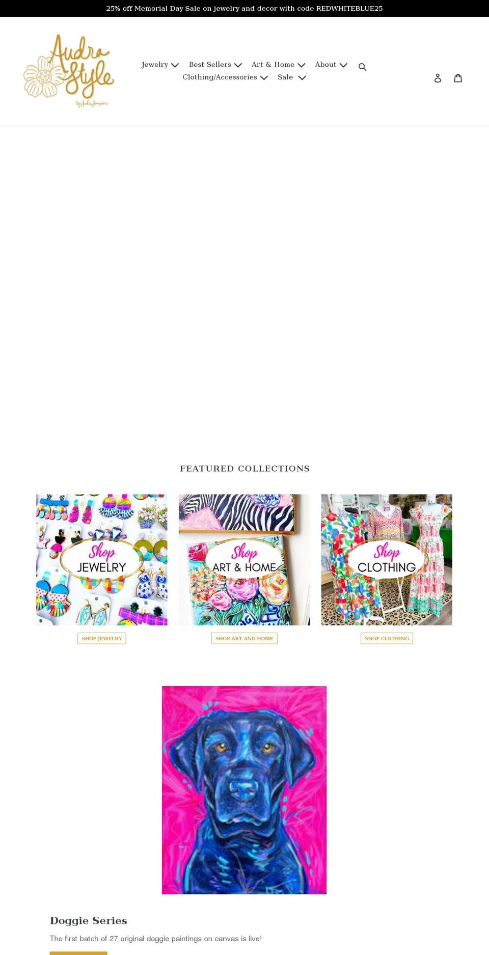 audrastyle.com shopify website screenshot