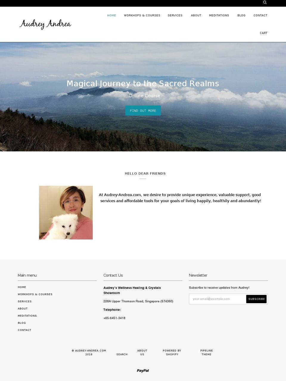 audreyagcaoili.com — Shopify storefront screenshot