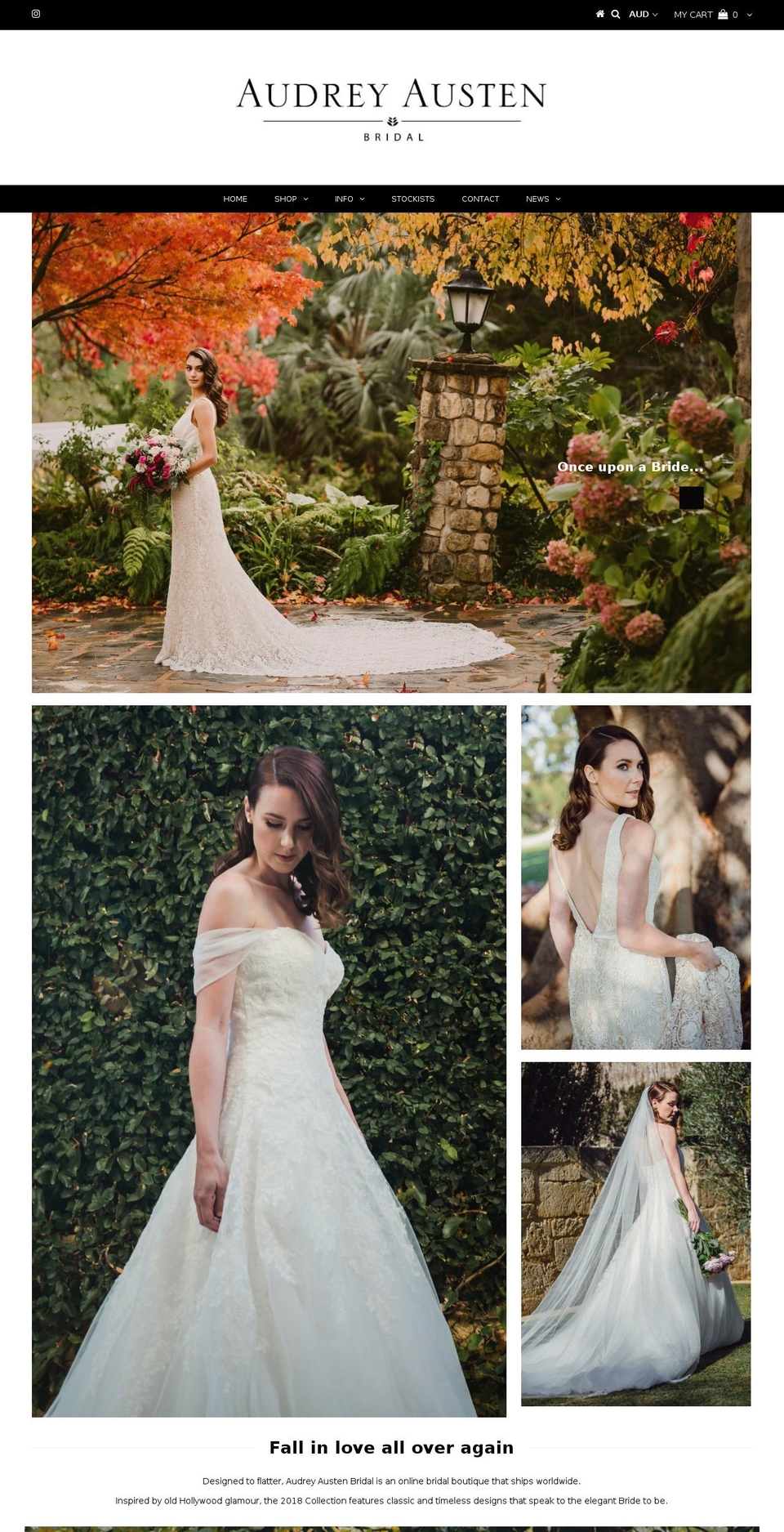 audreyaustinbridal.com — Shopify storefront screenshot