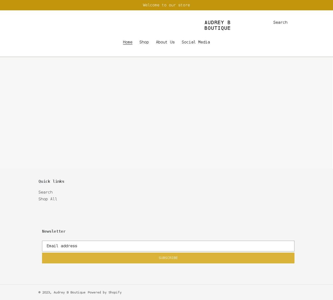 audreybboutique.com shopify website screenshot
