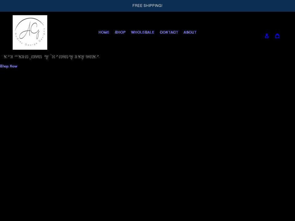 audreygeorgedesigns.com shopify website screenshot