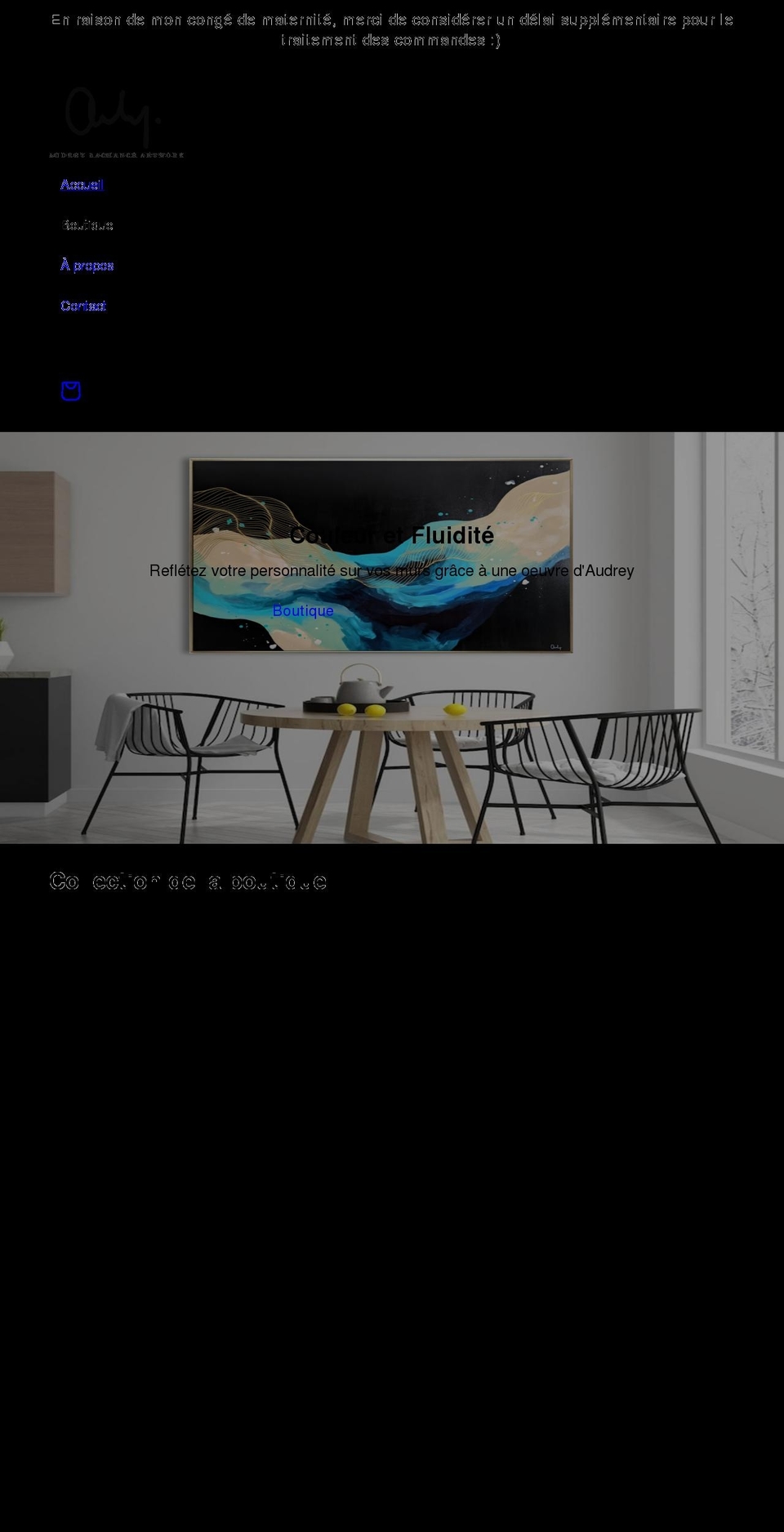 audreylachance.com shopify website screenshot