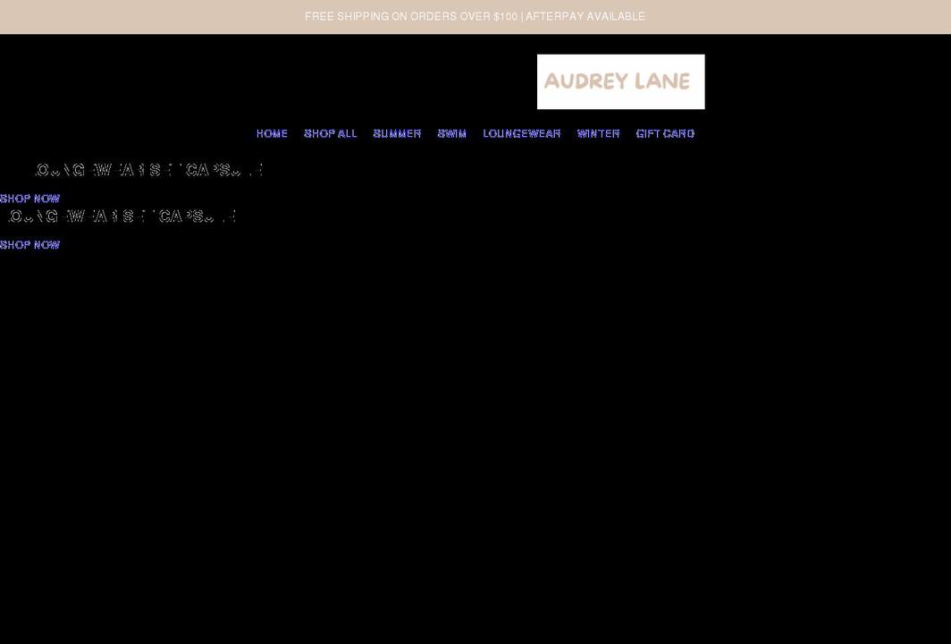 audreylane.com.au shopify website screenshot