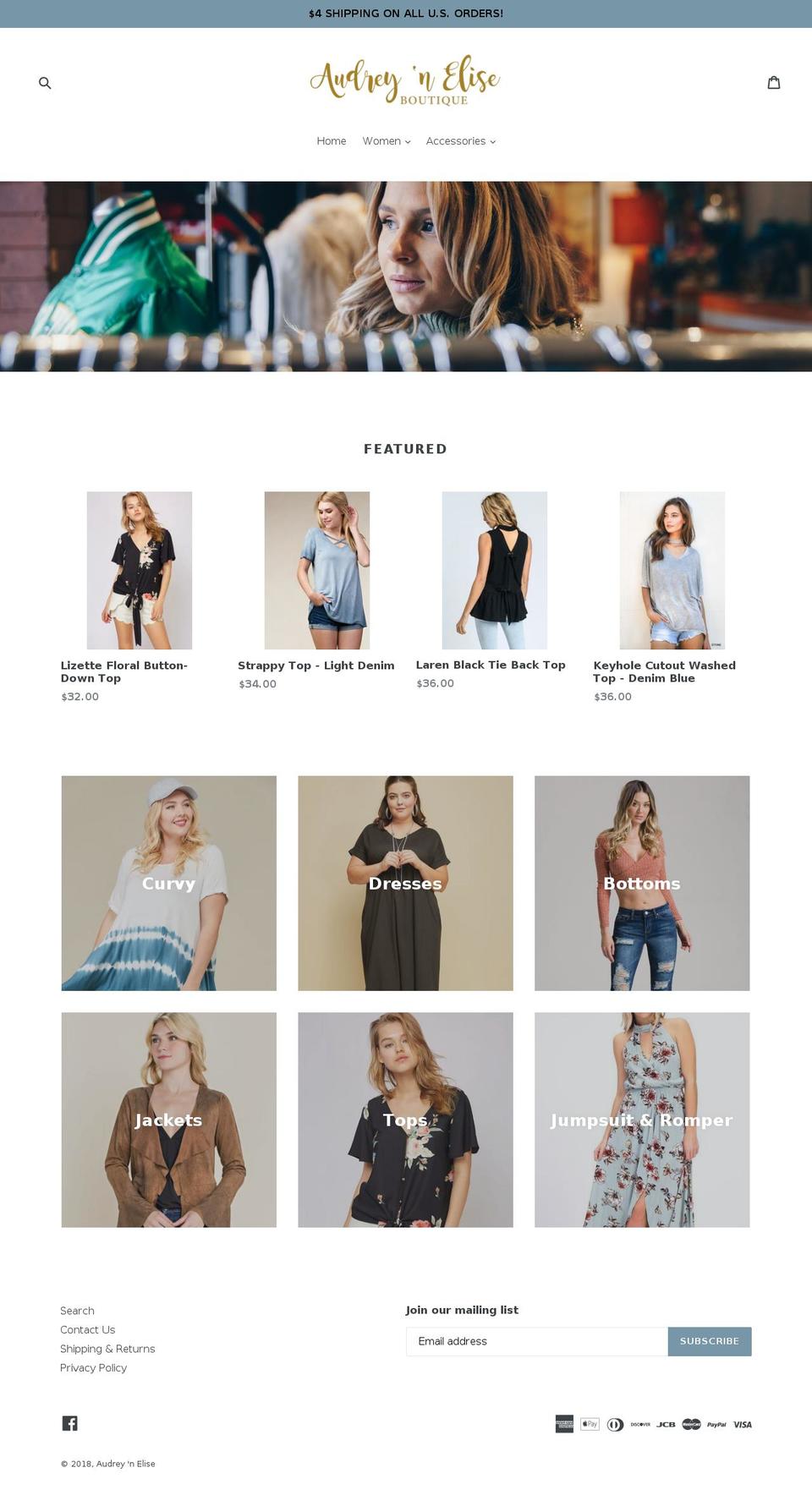 audreynelise.com — Shopify storefront screenshot