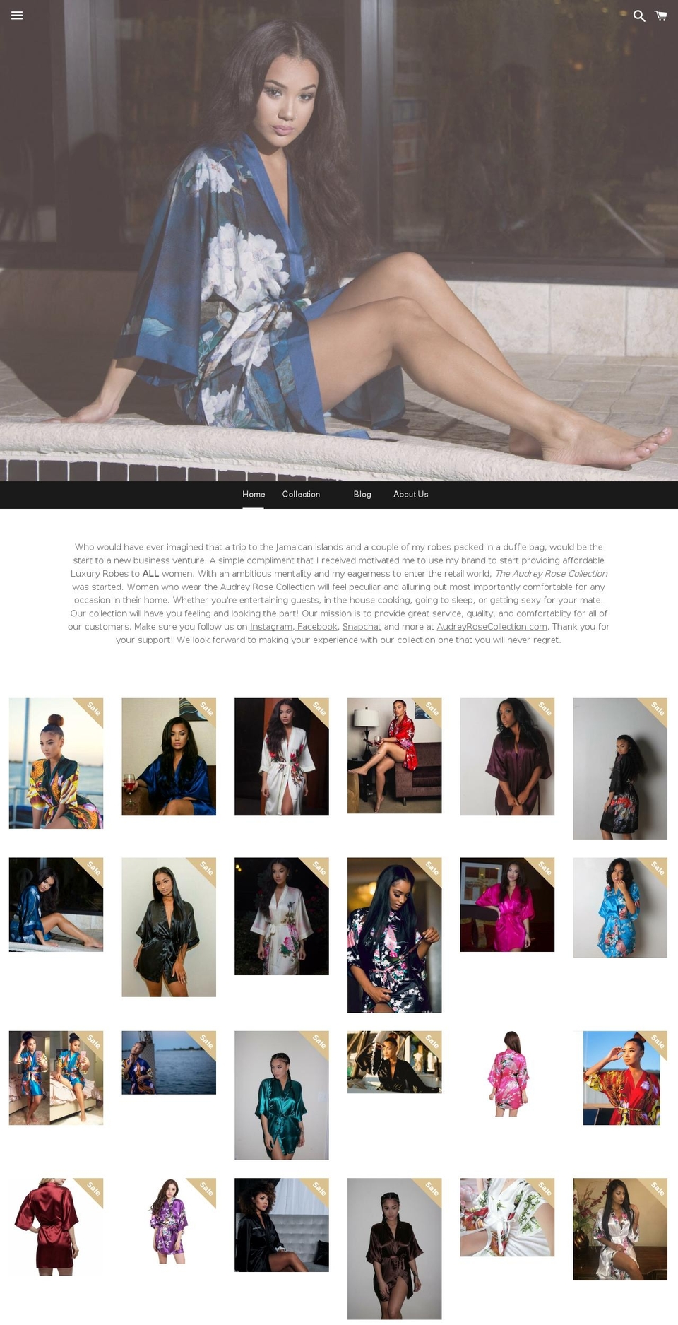 audreyrosecollection.com shopify website screenshot